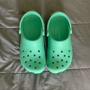 unisex mint green crocs